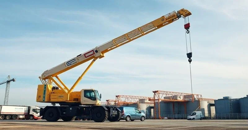 Guindaste telescópico para obras públicas