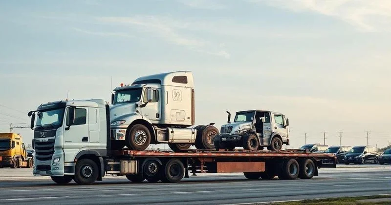 Transporte de máquinas industriais